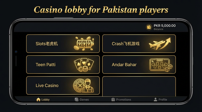 Lobby view of SixGame for Pakistan users